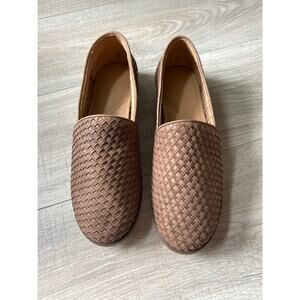 Nisolo Woven Alejandro Slip On shoes size 9.5  tobacco
